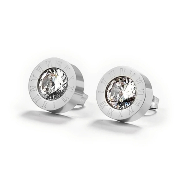 Roman Numeral Earrings - Picture 1 of 4